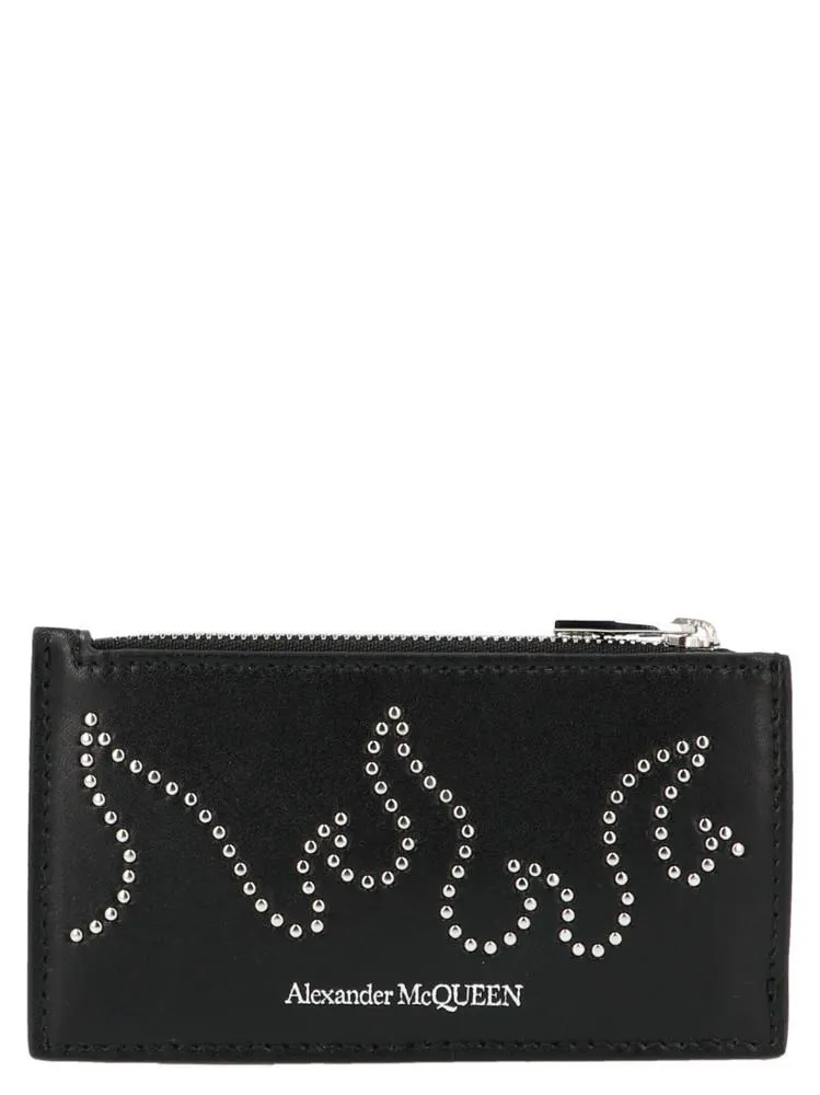 Alexander McQueen Embellished Logo Coin Purse