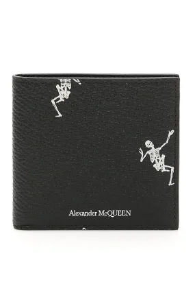 Alexander McQueen Logo Dancing Skull Bifold Wallet