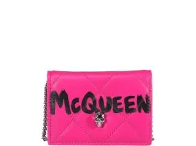 Alexander McQueen Logo Graffiti Chain Wallet