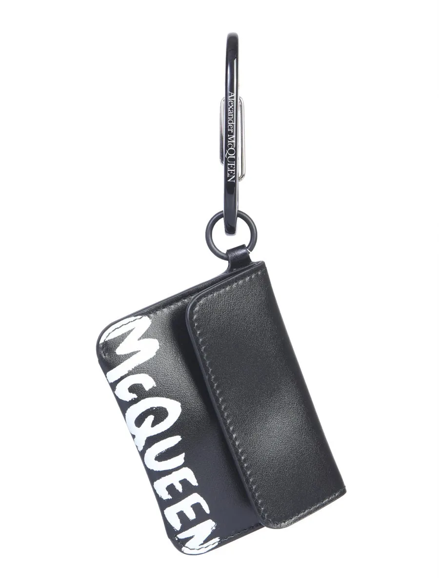 Alexander McQueen Logo Printed Keychain Wallet