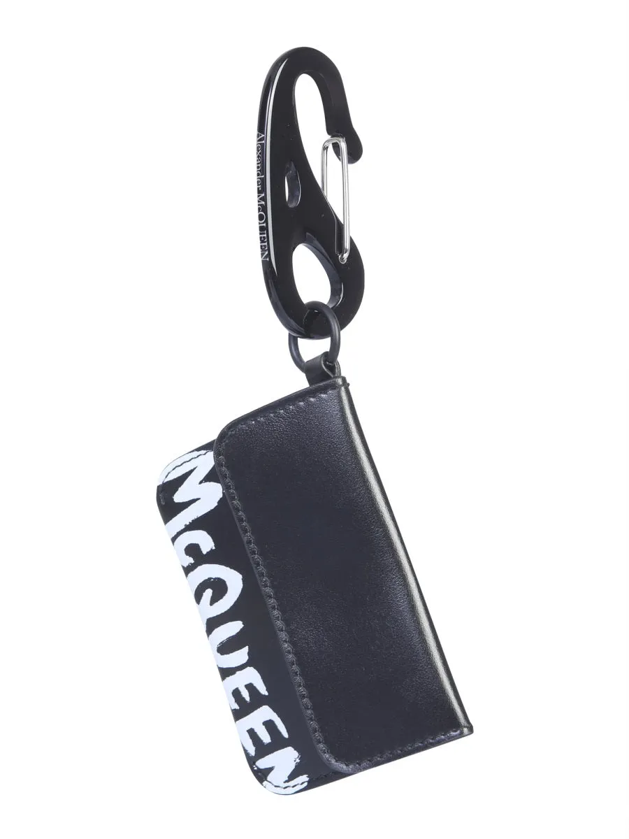 Alexander McQueen Logo Printed Keychain Wallet