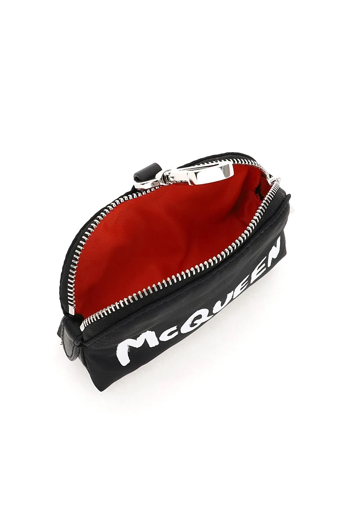 Alexander Mcqueen Logo Printed Small Zip Pouch