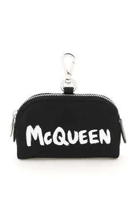 Alexander Mcqueen Logo Printed Small Zip Pouch