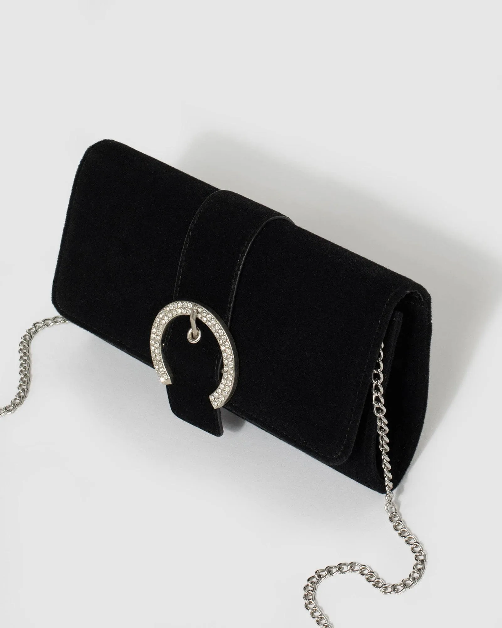 Black Bojana Buckle Clutch Bag