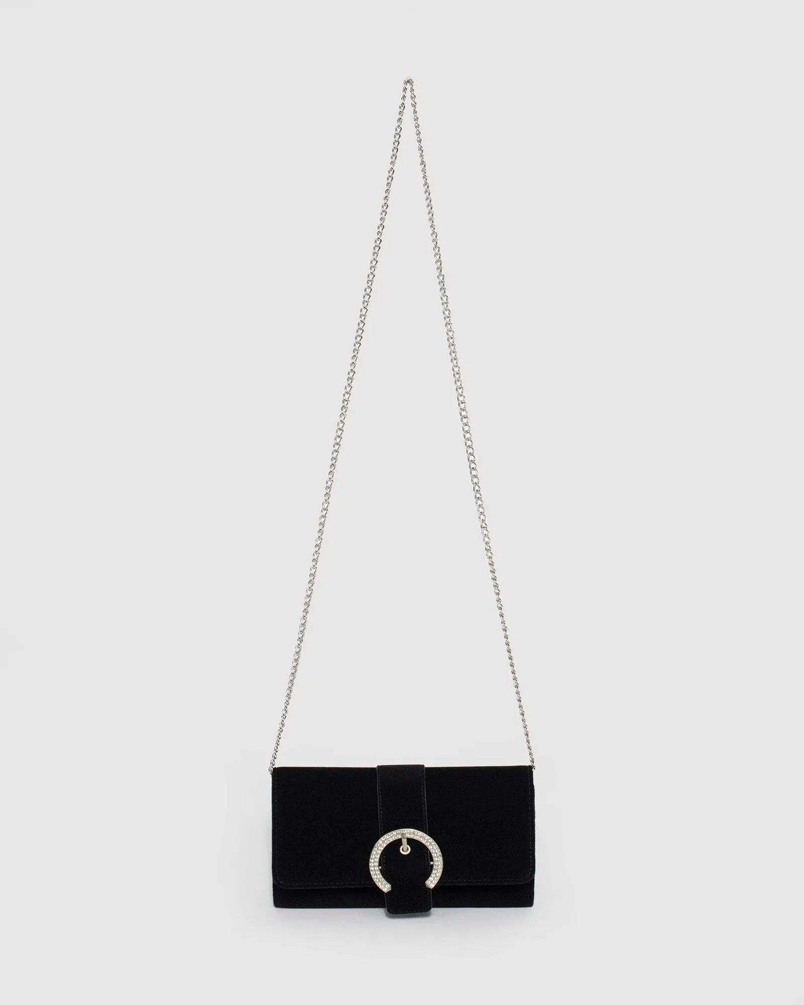 Black Bojana Buckle Clutch Bag