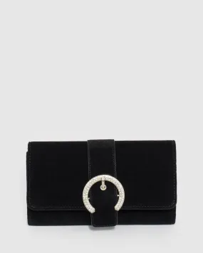 Black Bojana Buckle Clutch Bag