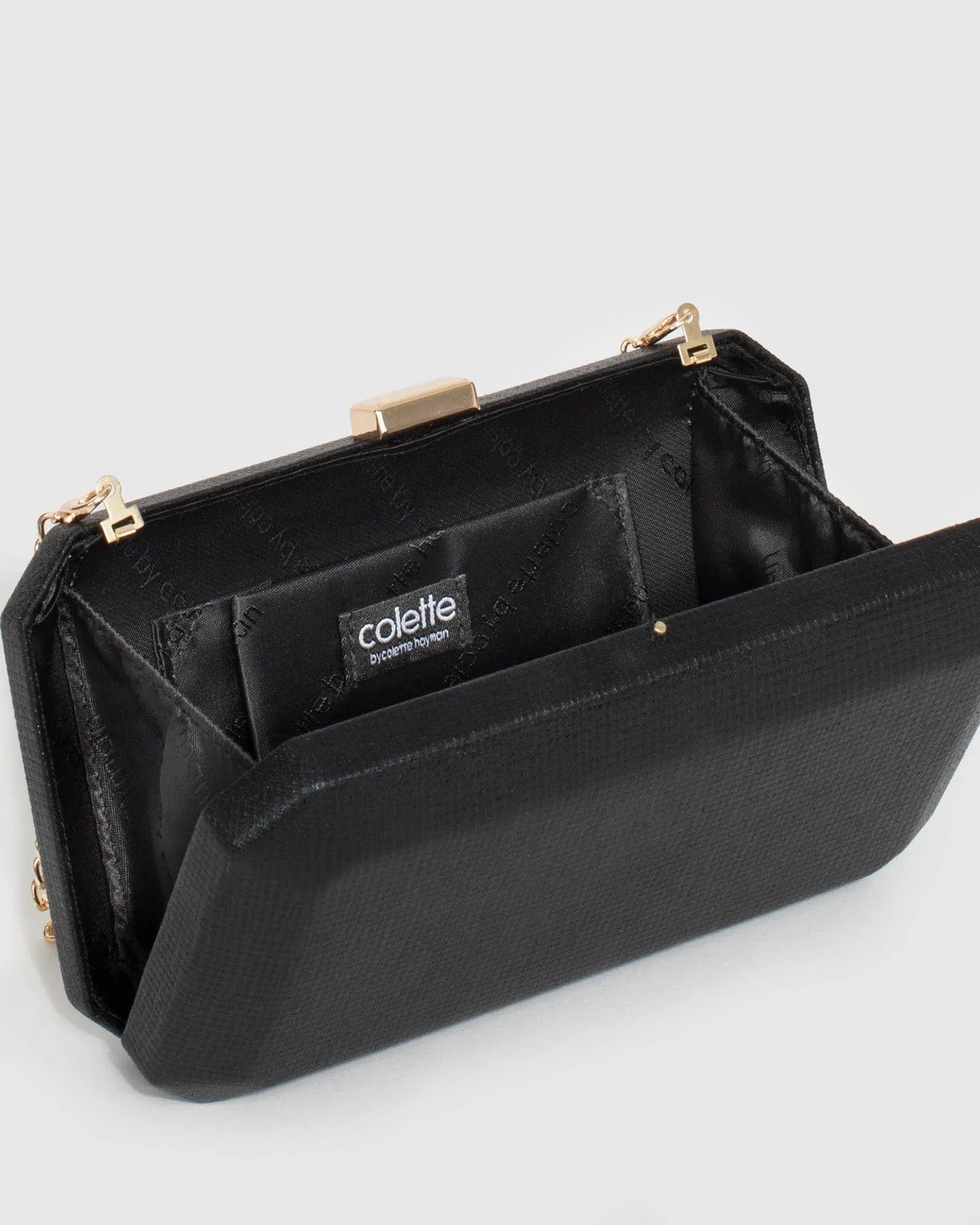 Black Bonita Hardcase Clutch Bag