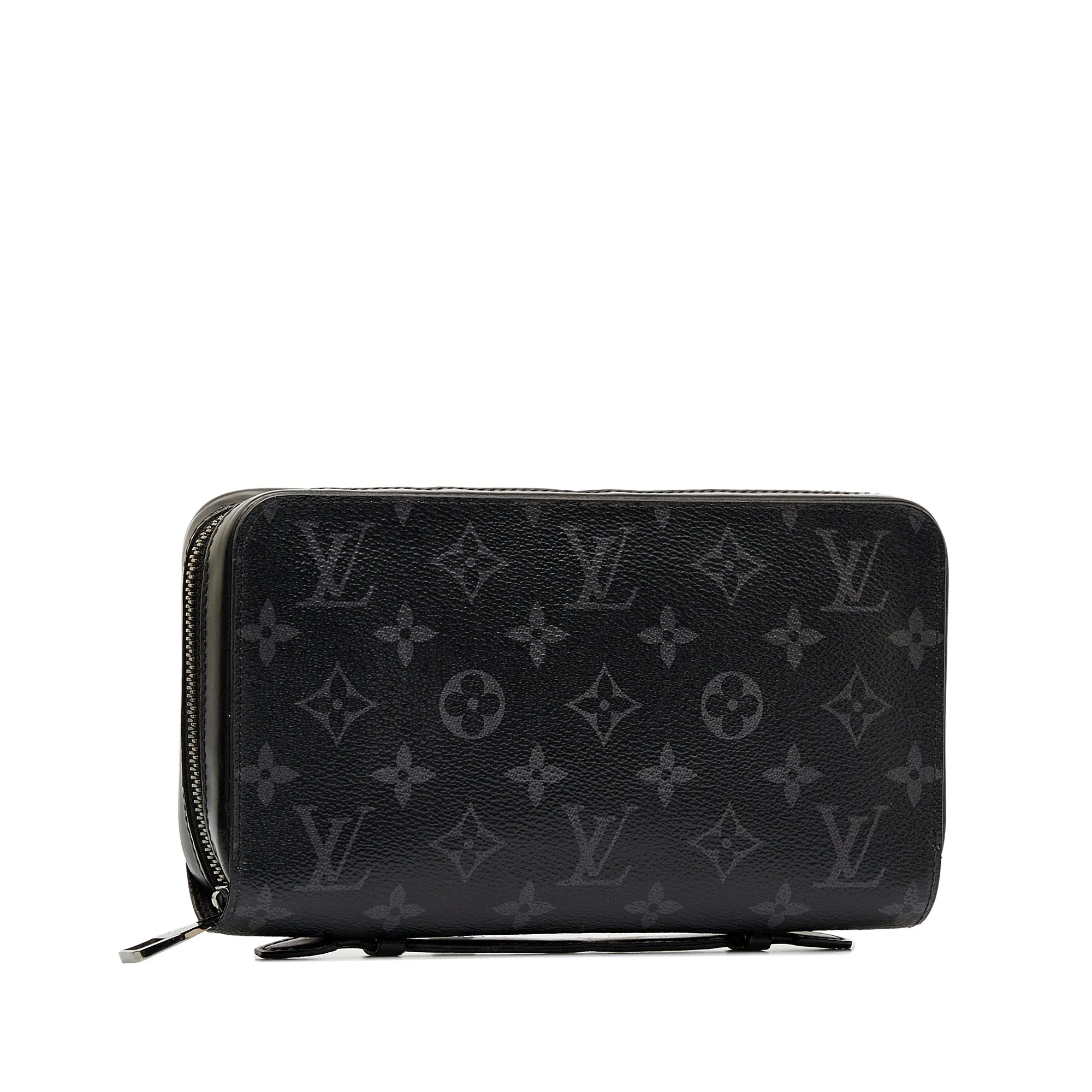 Black Louis Vuitton Monogram Eclipse Zippy XL Long Wallets