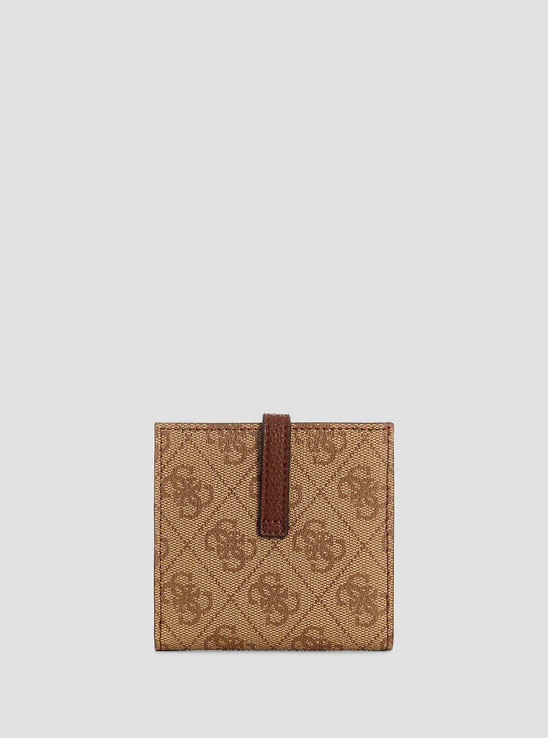 Brown Logo Laurel Tab Card Case