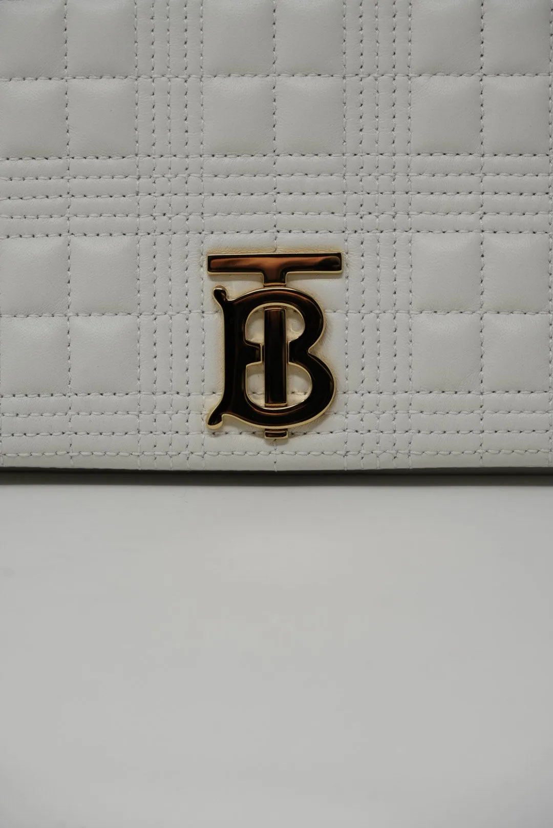 Burberry White Leather Lola SHoulder Bag