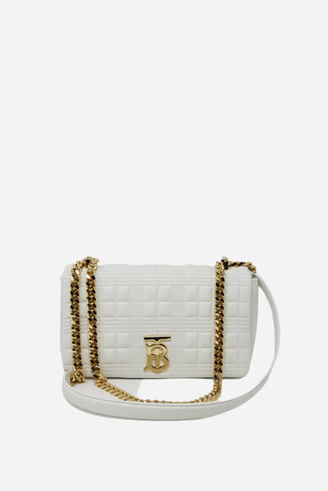 Burberry White Leather Lola SHoulder Bag