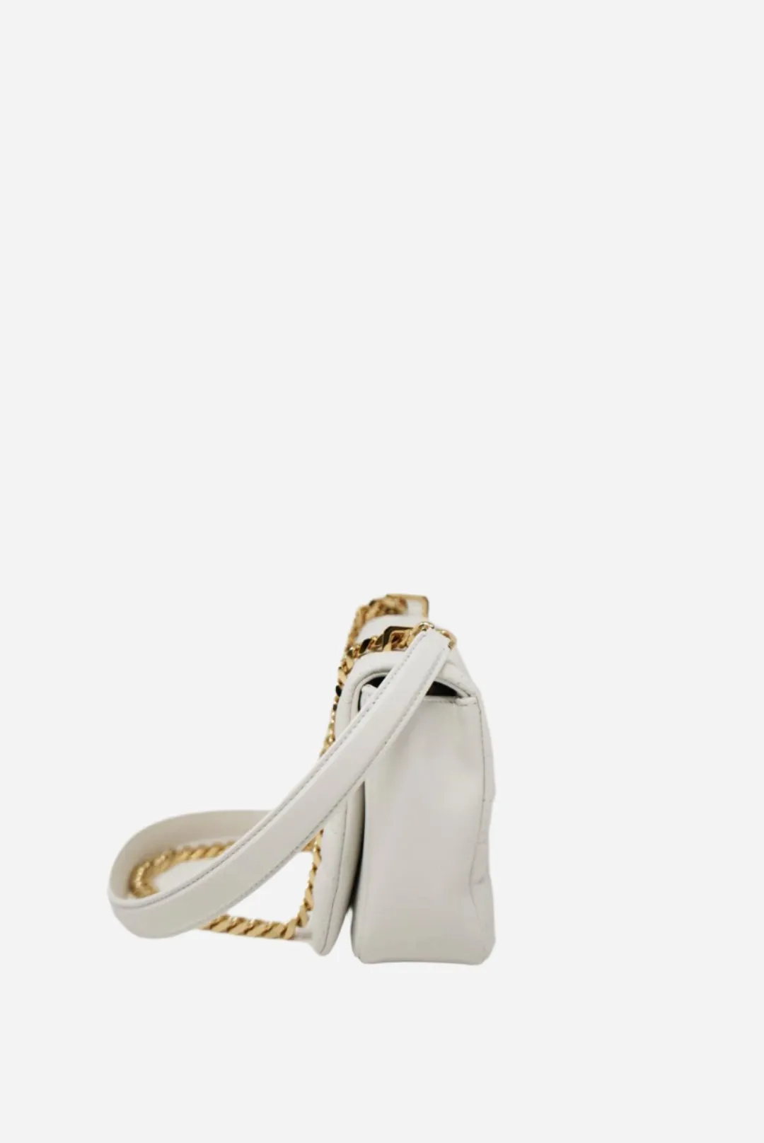 Burberry White Leather Lola SHoulder Bag