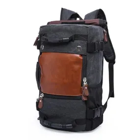 Canvas Backpack with Multiple Pockets