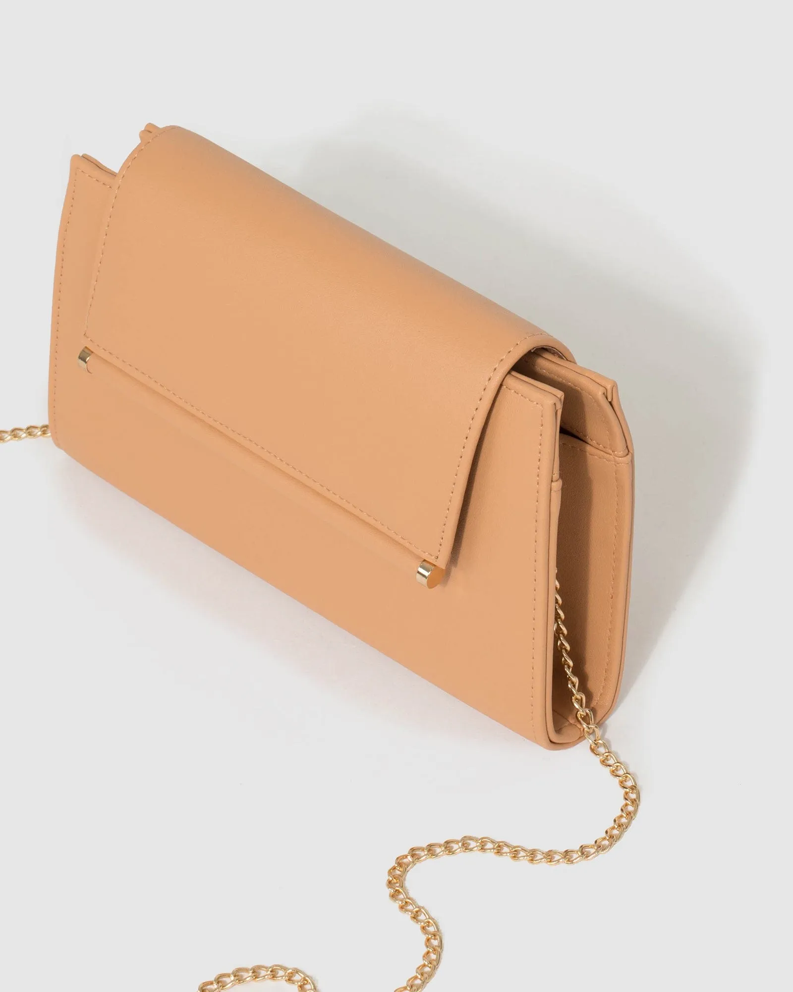 Caramel Folk Clutch Bag