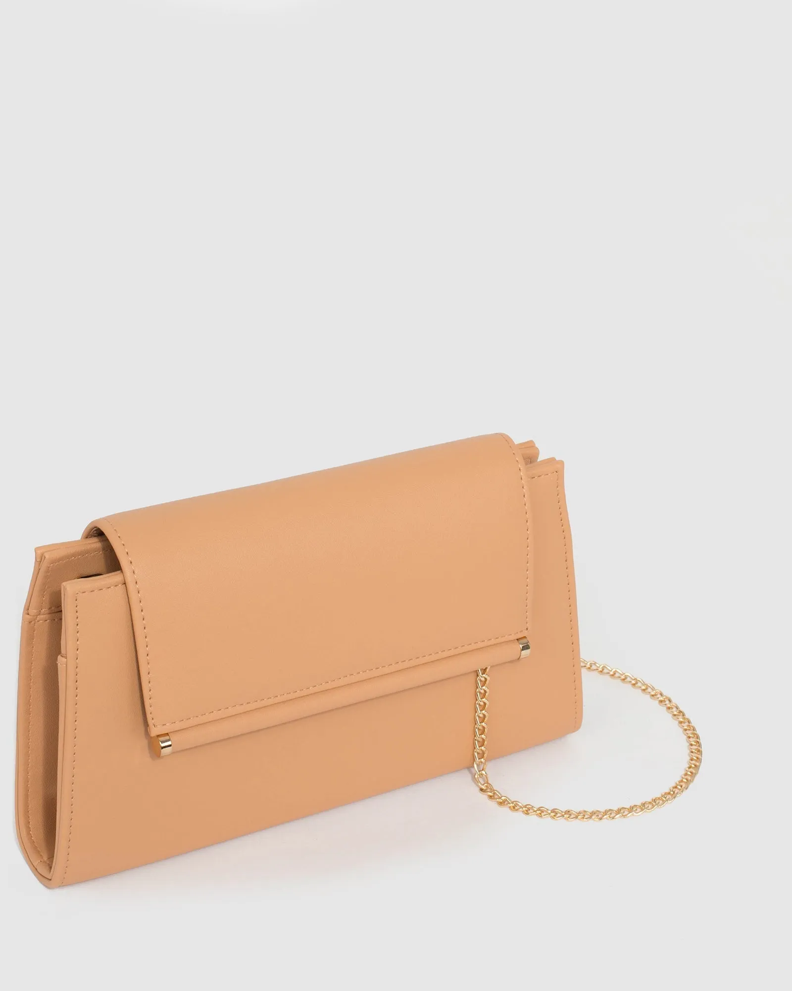 Caramel Folk Clutch Bag