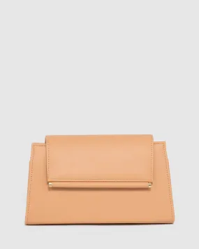 Caramel Folk Clutch Bag