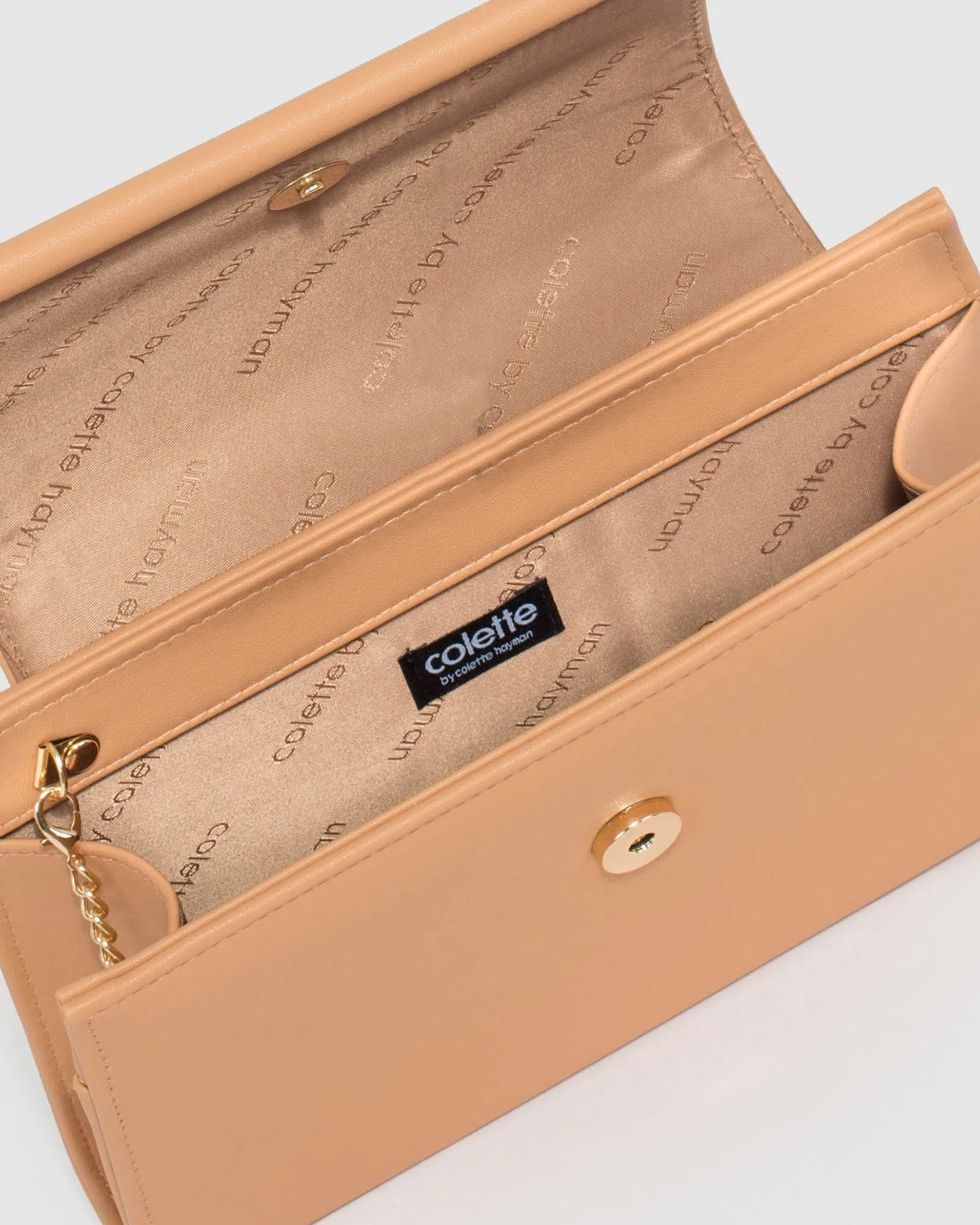 Caramel Folk Clutch Bag