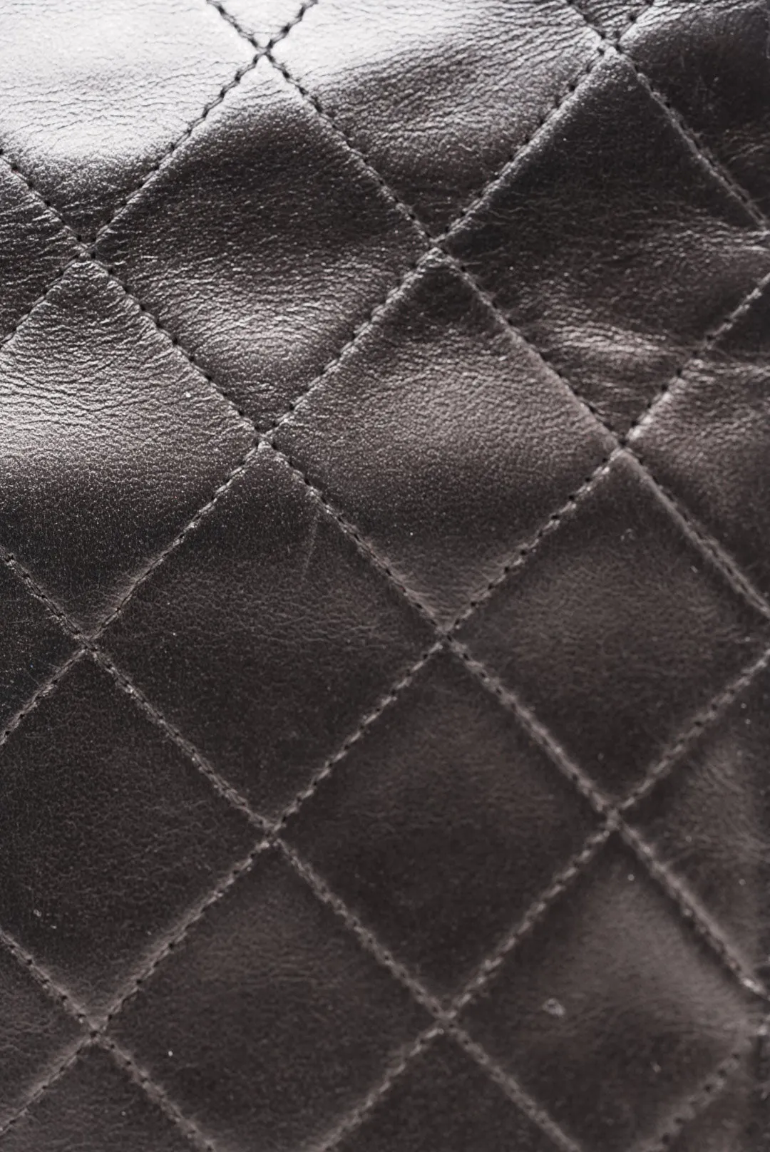 CHANEL Black Lambskin Mini Square 1991-1994 refurbished