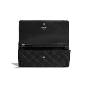 Chanel Quilted Lambskin Boy Long Flap Wallet