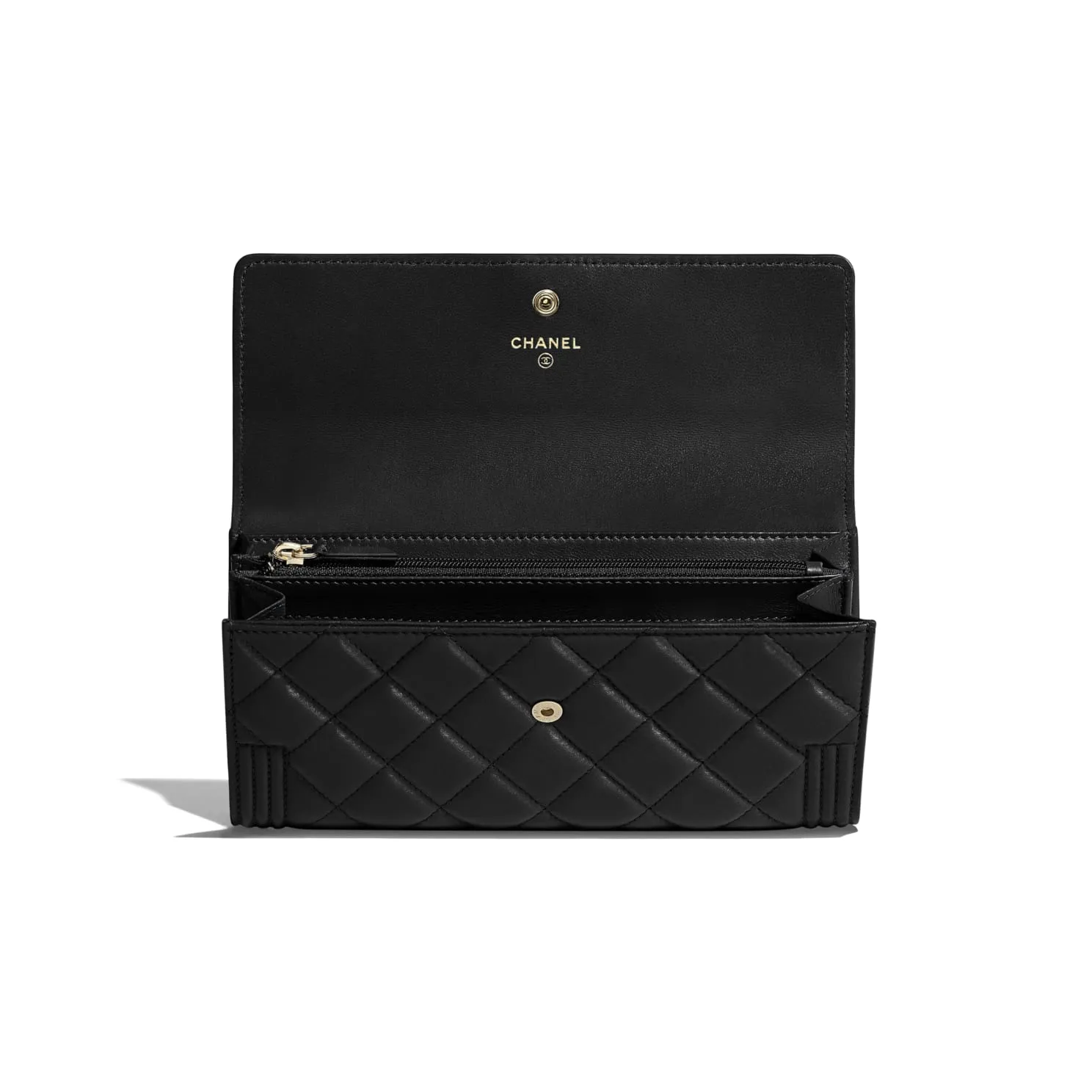 Chanel Quilted Lambskin Boy Long Flap Wallet