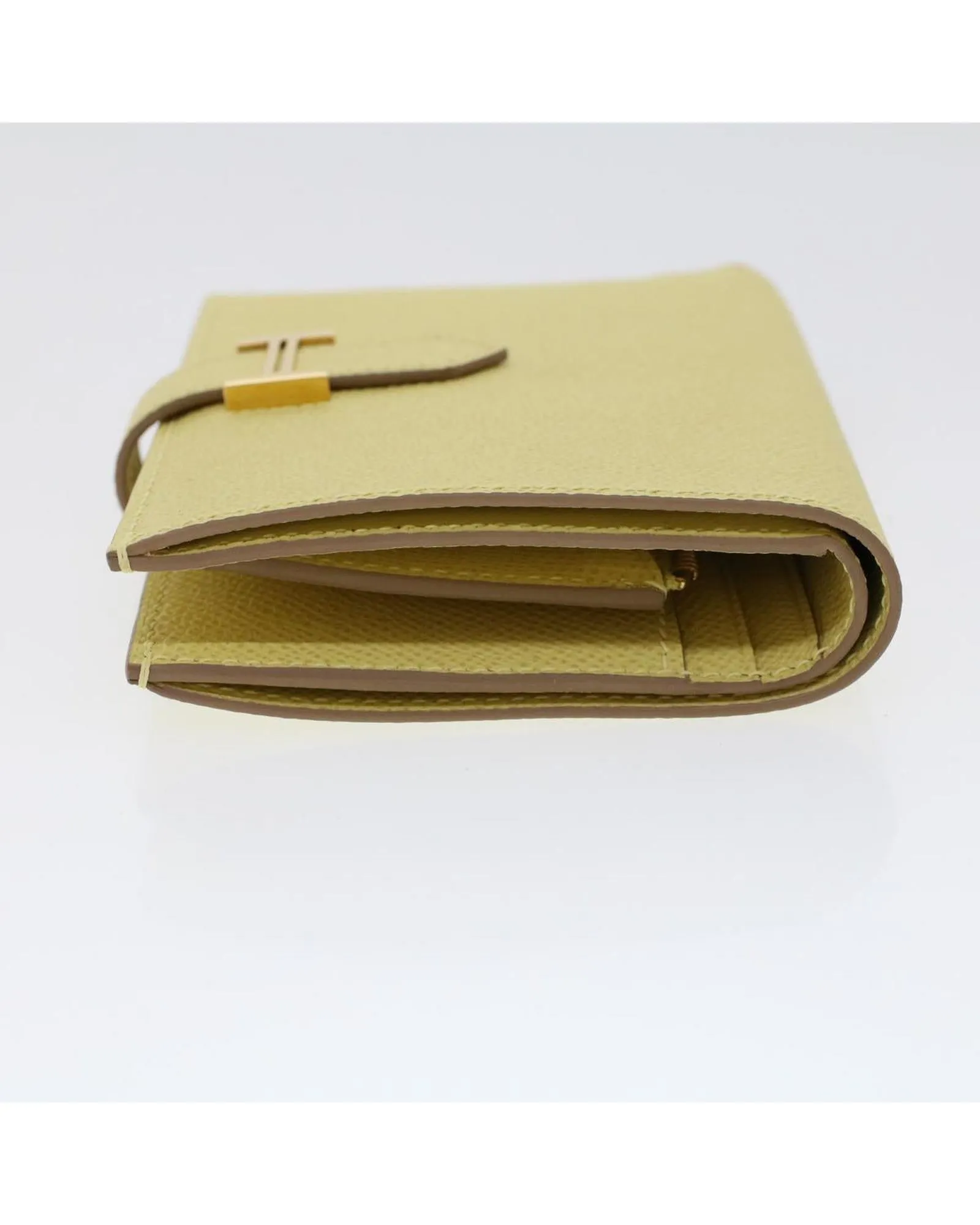 Compact Leather Wallet with Item Box