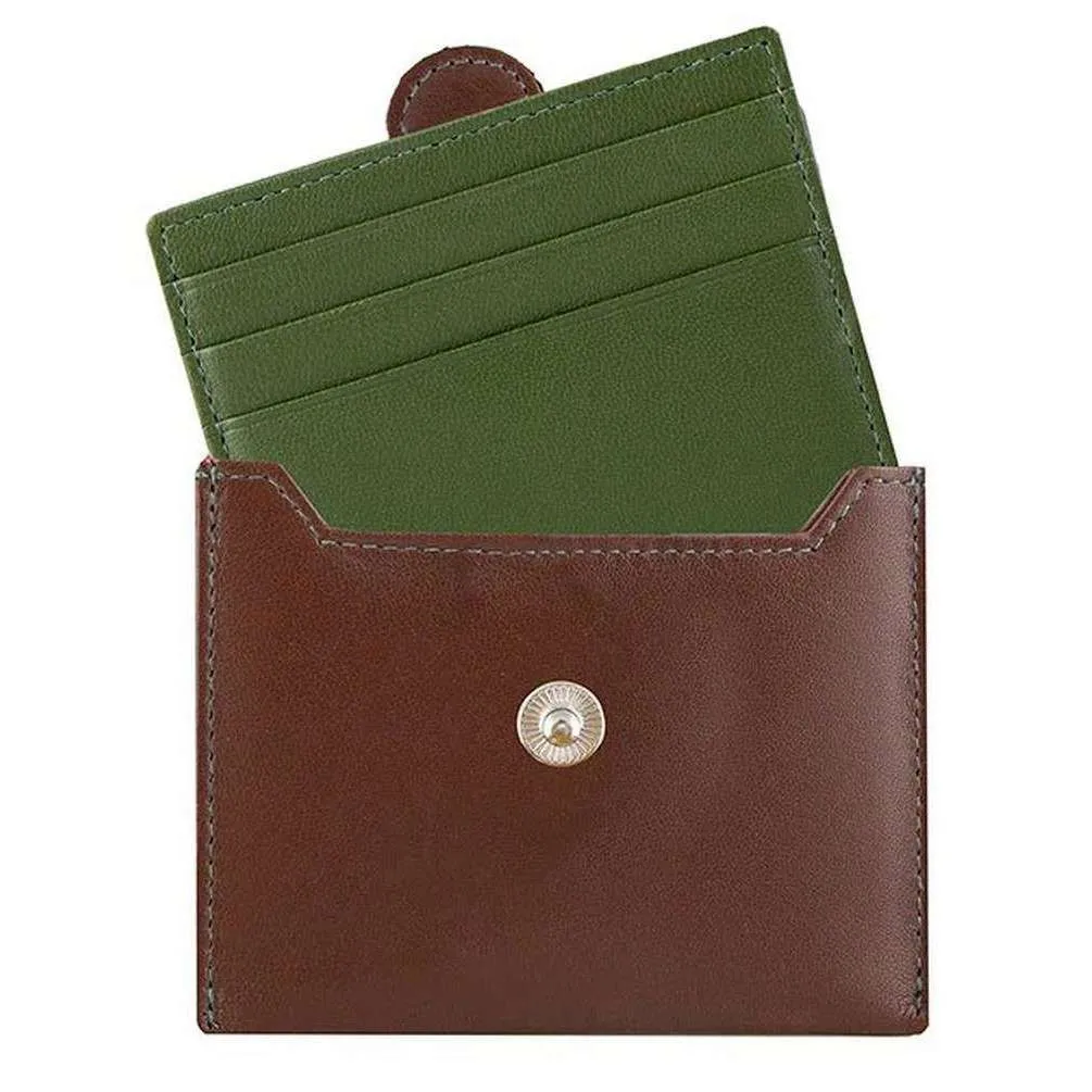 Dents Eden Security Card Holder - English Tan/Olive