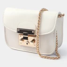 Girls Fancy Hand Bag | Off White