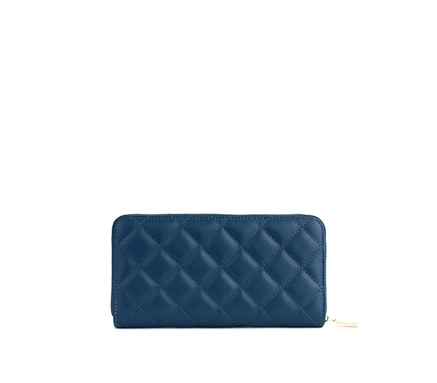 Gunas New York Uptown Quilted Navy Zipper Wallet