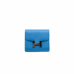 hermes constance compact wallet blue phw