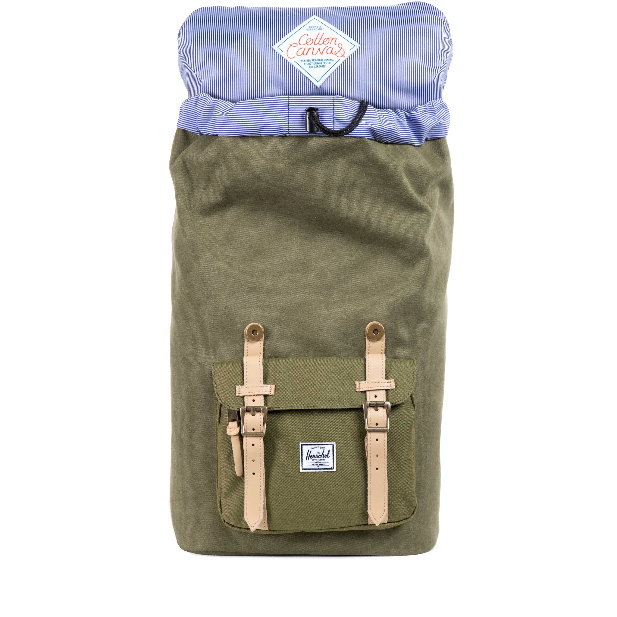 Herschel Supply Little America Canvas Backpack - Washed Army Green