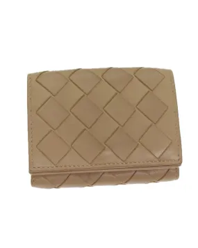 Intrecciato Leather Compact Wallet