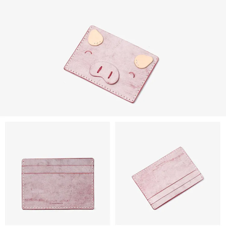 Ladies Small Leather Card Holder Wallet Cute Wallets for Women