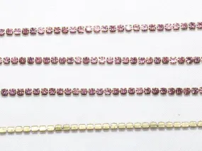 Light Purple Designer Closed Glass Cup Chains - 12 ss