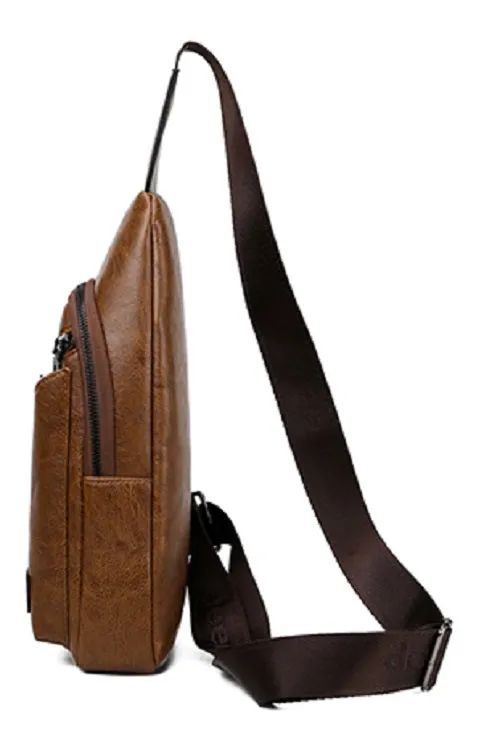 Men's Casual Leather Shoulder Bag | Set