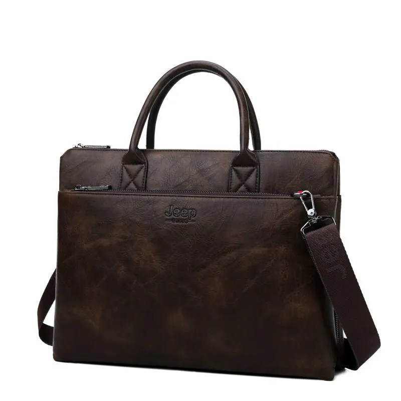 Men's Leather Briefcase For 14 Inch Laptop | Set