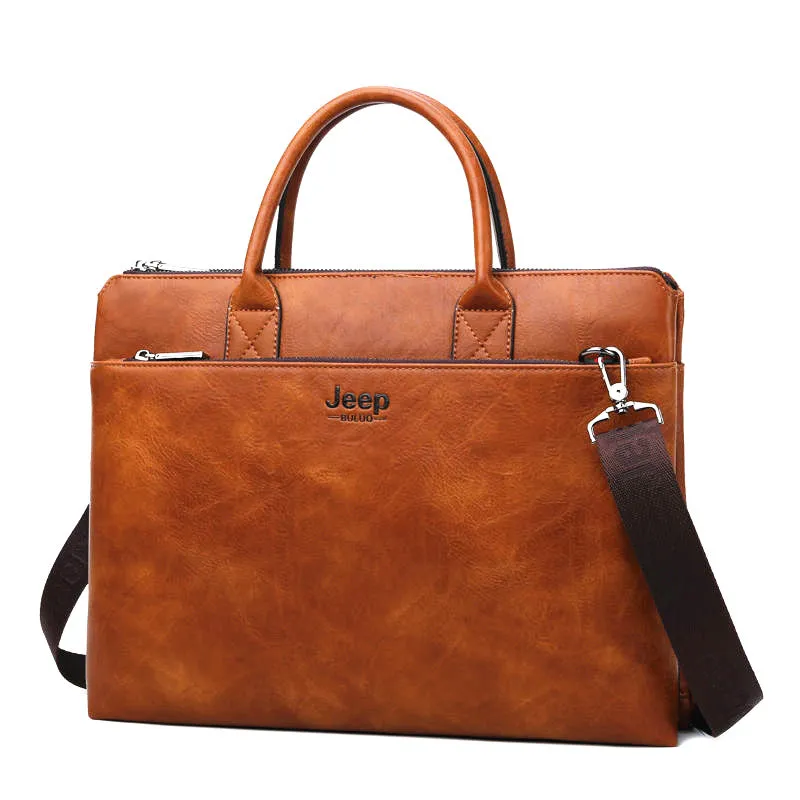 Men's Leather Briefcase For 14 Inch Laptop | Set