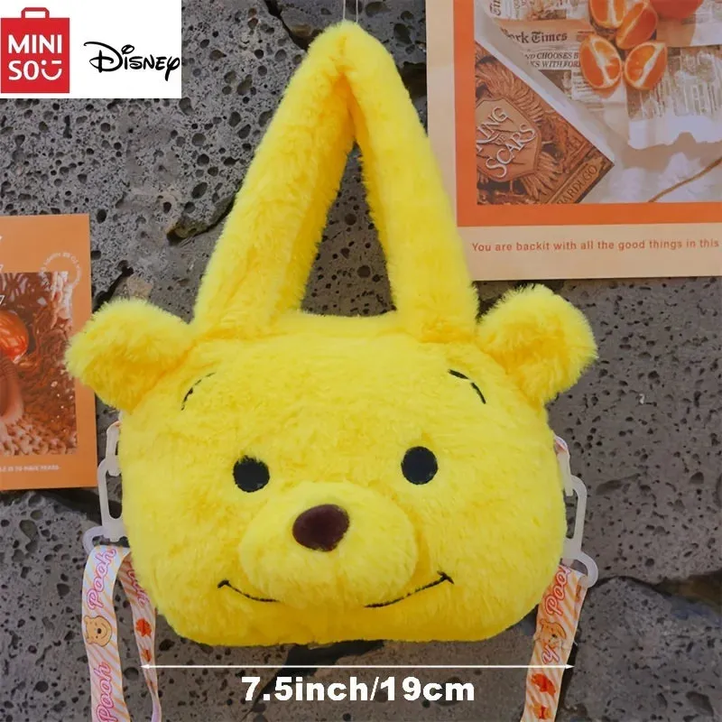 MINISO Disney-Inspired Plush Crossbody – Winnie the Pooh & Minnie Mouse Bags