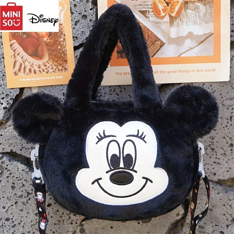 MINISO Disney-Inspired Plush Crossbody – Winnie the Pooh & Minnie Mouse Bags