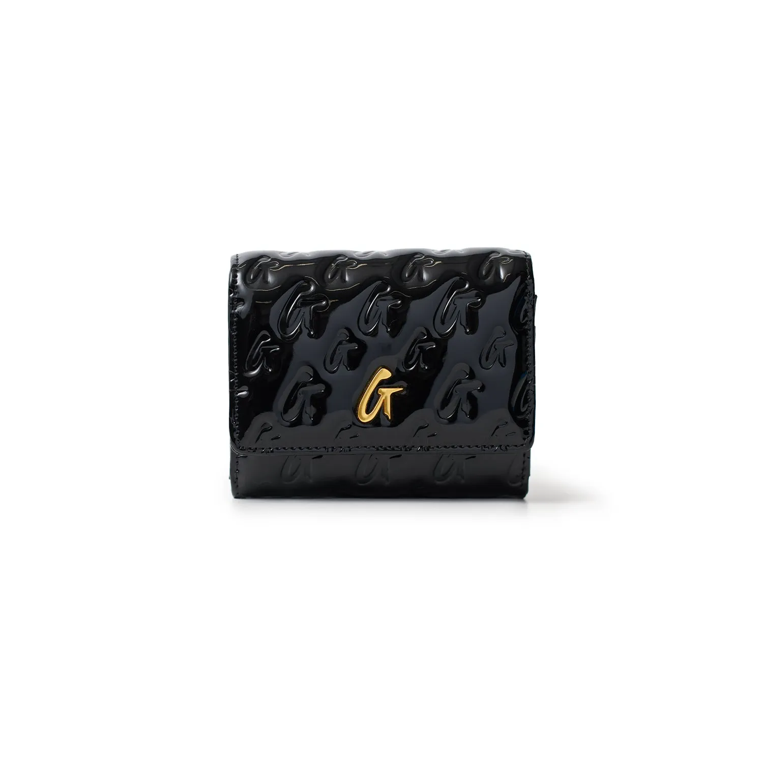 MONOGRAM GOLD COMPACT WOC - MIRROR BLACK