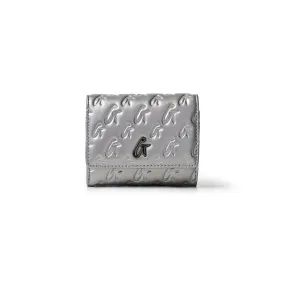 MONOGRAM GUNMETAL COMPACT WOC - PLATINUM