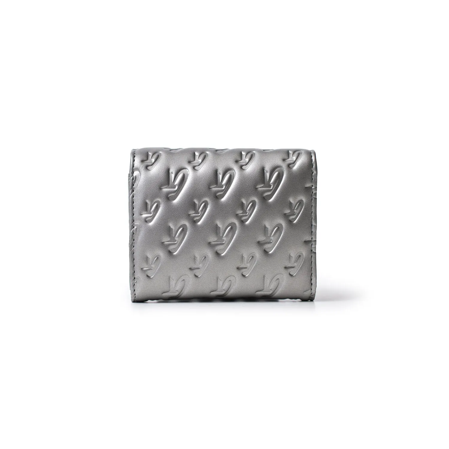 MONOGRAM GUNMETAL COMPACT WOC - PLATINUM