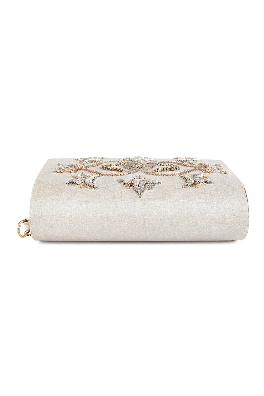 Off-White Motif Hand-Embroidered Clutch