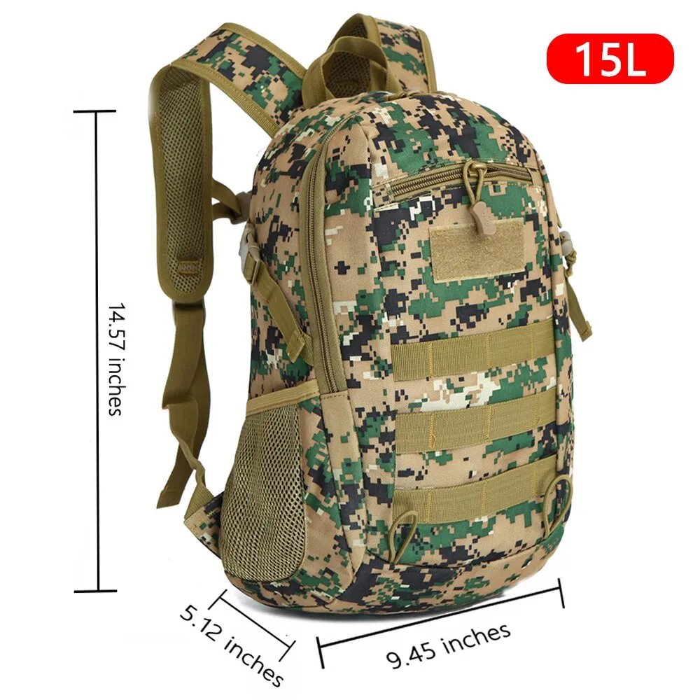 Outdoor Tactical Backpack Military Rucksacks Men 15L & 20L Waterproof Sport Travel Backpacks