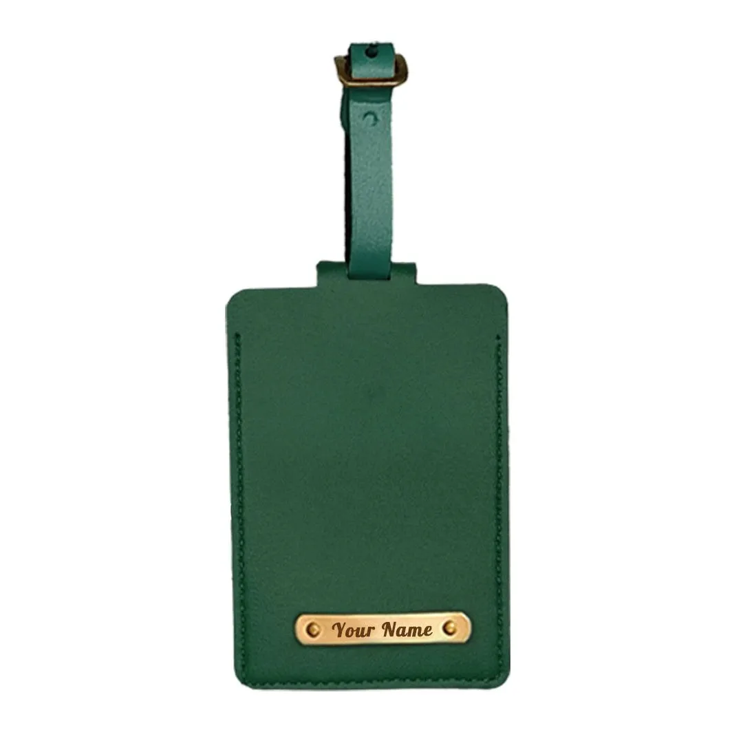 Personalized Name Travel Luggage Tag - Green