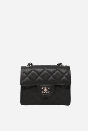 Pre-Owned Chanel Mini Square Flap Bag Caviar 2023