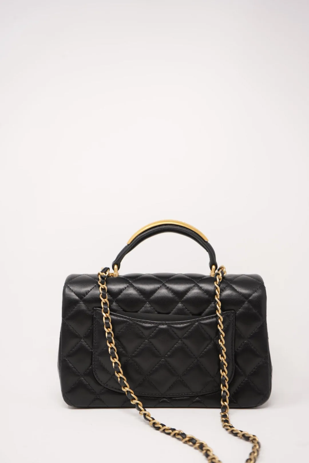 Pre-Owned CHANEL Mini Top Handle Flap Bag