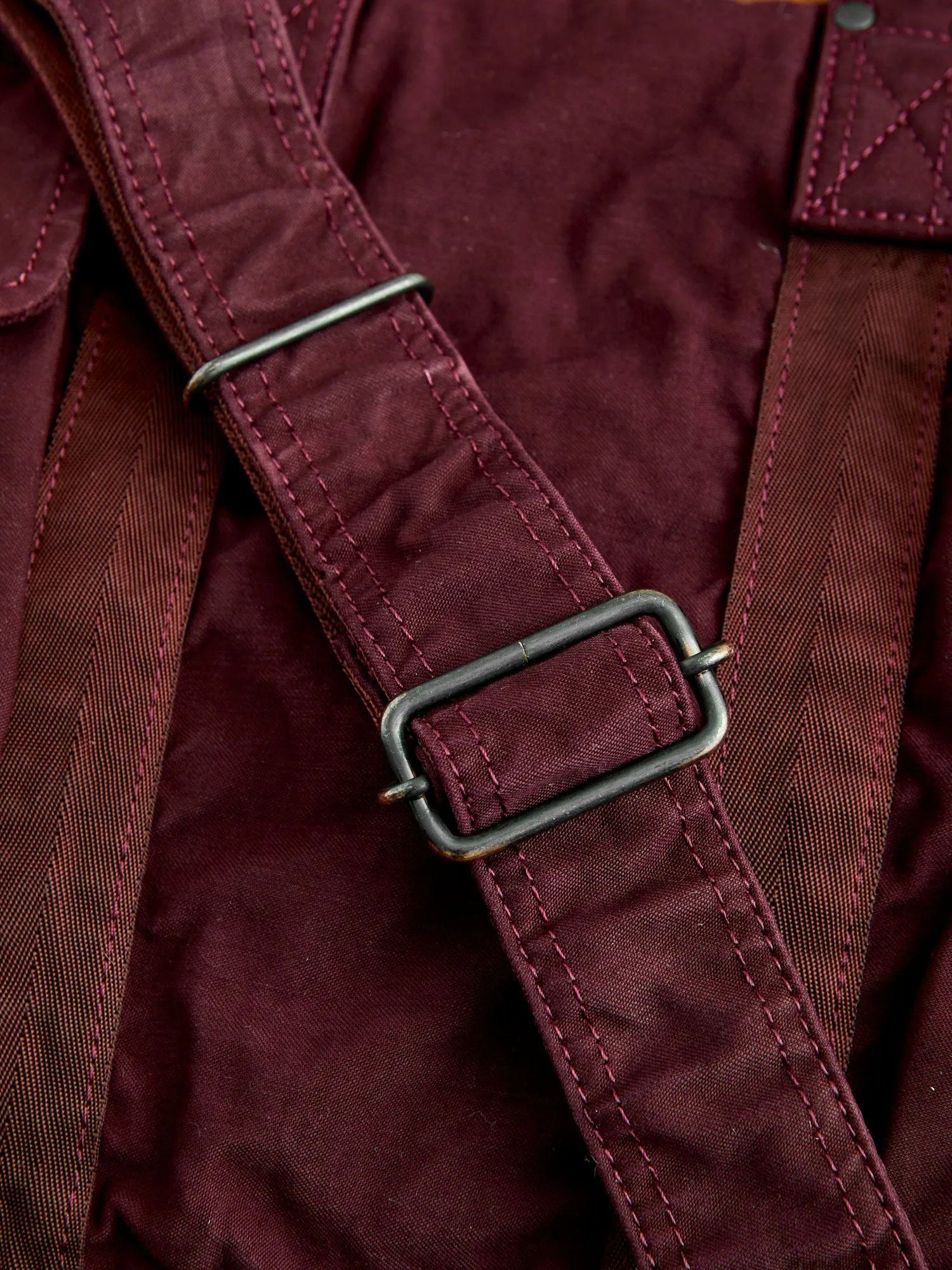 "Crag" 2-Way Boston Bag (S) in Burgundy