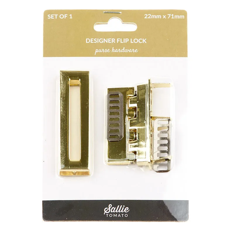 Sallie Tomato Designer Flip Lock - Gold