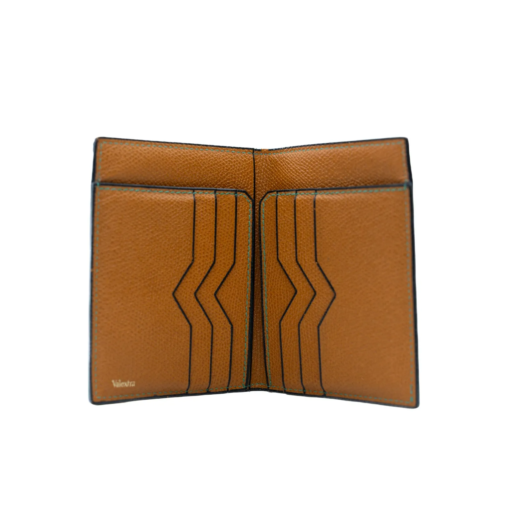 Valextra Compact Wallet In Brown