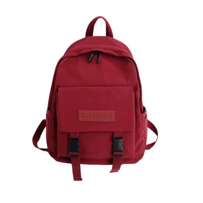 Women's Waterproof Nylon Backpack With Buckles